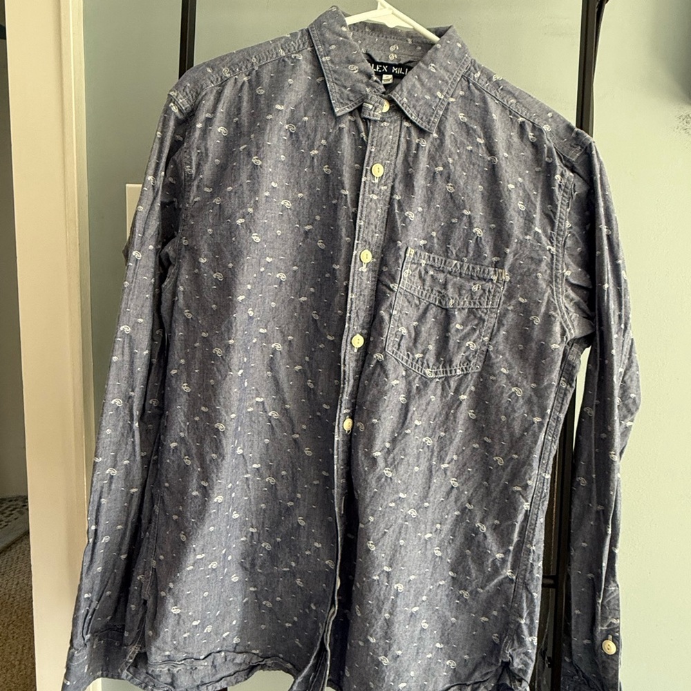 Alex Mill Patterned Blue Casual Shirt